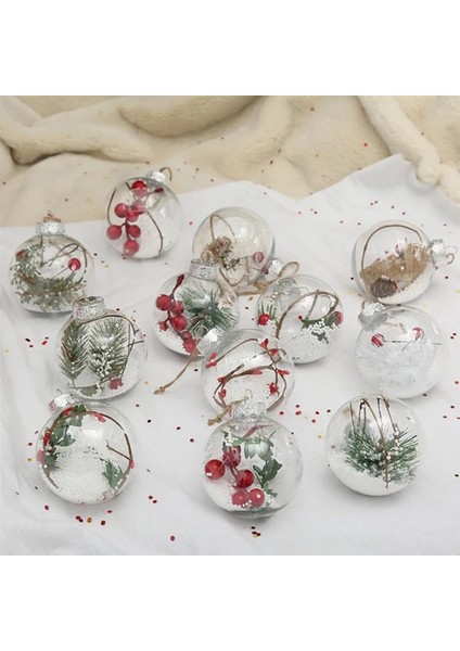 Noel Topu Dekoru Şeffaf Küre Asılı Top Ağacı Dekorasyonu (Yurt Dışından) indirimleri