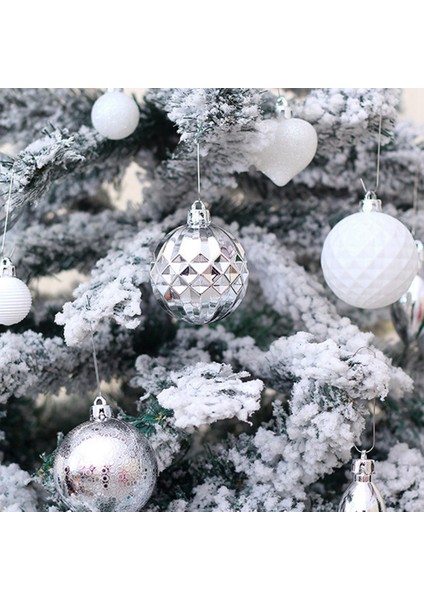 Noel Ağacı Süsleme Kolye 50 Noel Topları Kırmızı ve Beyaz (Yurt Dışından) fiyatları
