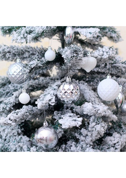 Noel Ağacı Süsleme Kolye 50 Noel Topları Kırmızı ve Beyaz (Yurt Dışından) indirimleri