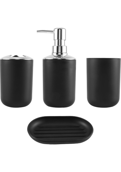 Parça Plastik Banyo Aksesuar Seti, Diş Fırçalığı Kablı (Siyah) (Yurt Dışından)