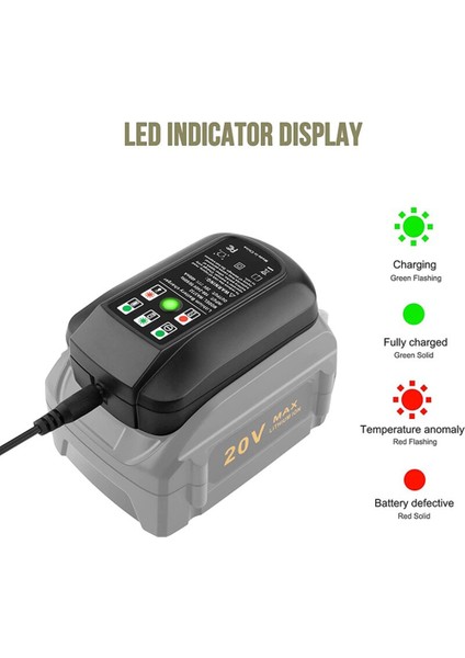 Worx 20V Lityum Için WA3732 Şarj Cihazı WA3578 WA3525(AB Fişi) (Yurt Dışından) modelleri