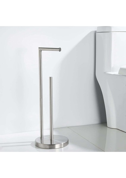 Banyo Için Rezerveli Ayaklı Tuvalet Kağıtlığı Standı -1 (Yurt Dışından)