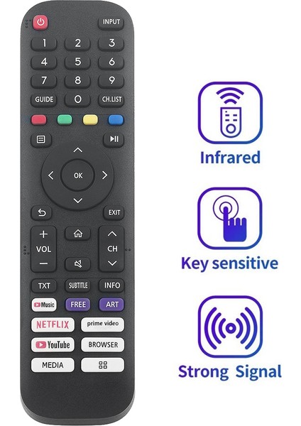 EN2J30H Hisense Vidaa Smart Tv Için Uzaktan Kumandayı Değiştirin (Yurt Dışından)