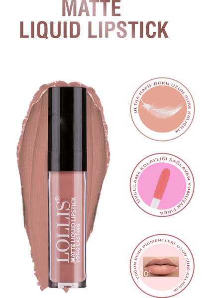 Mat Likit Ruj 01 / Matte liquid Lipstick 01