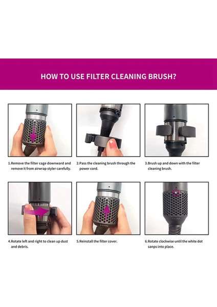 Dyson Airwrap Için 3 Adet Filtre Temizleme Fırçası Aparatı Temizleme Fırçası (Yurt Dışından) fırsatları