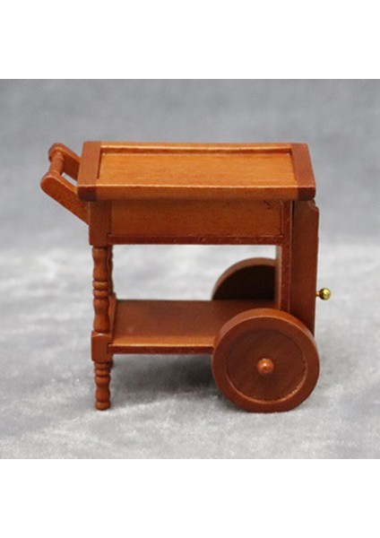 1/12 Dollhouse Mobilya Bebek Evi Için Ahşap Yemek Arabası Modeli (Yurt Dışından)