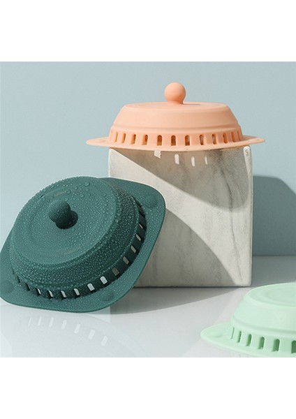 Ev Lavabo Silika Jel Filtre Banyo Yer Sifonu Kapağı Açık Yeşil (Yurt Dışından)