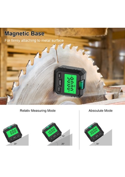 Hassas Dijital Inklinometre Elektron Açı Ölçerler Manyetik-Siyah (Yurt Dışından) indirimleri