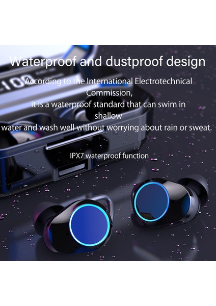 Tws Su Geçirmez Dijital Spor Kablosuz Bluetooth Kulaklık 5.0 Kulaklık (Yurt Dışından)