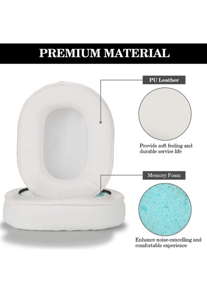 Ath M50X Için Yedek Kulak Pedleri Audio Technica M40X M30X Beyaza Uyumludur (Yurt Dışından) modelleri