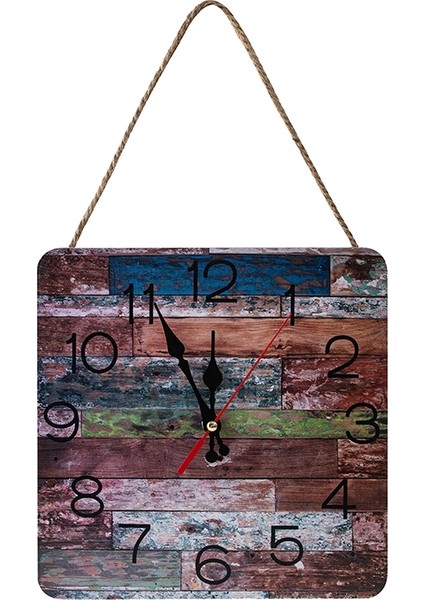Sessiz Ahşap Duvar Saati Vintage Retro Tarzı Saat Ev Dekoru No.1 (Yurt Dışından)