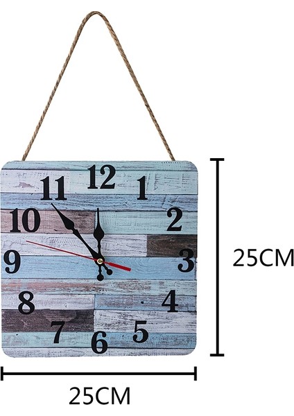 Sessiz Ahşap Duvar Saati Vintage Retro Tarzı Saat Ev Dekoru No.1 (Yurt Dışından) fırsatları