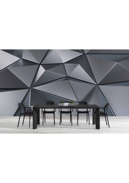 3 Boyutlu Metalik Siyah Duvar Kağıdı Baskı indirimleri