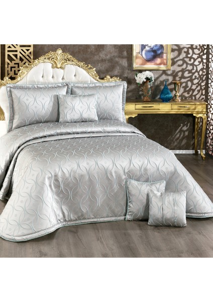 Hera Gri - Mint Çeyizlik Çift Kişilik Yatak Örtüsü fiyatları