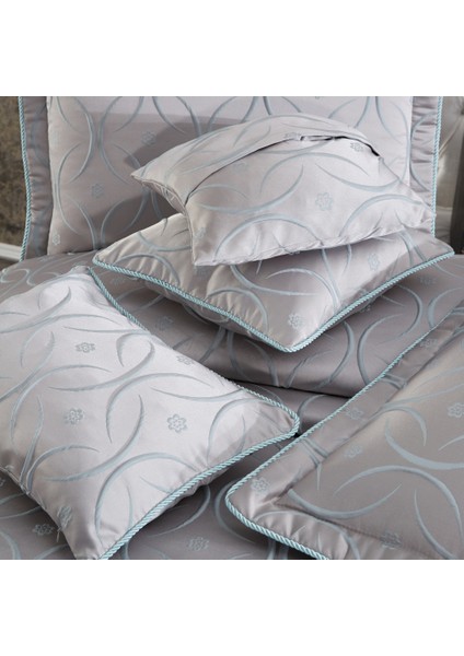 Hera Gri - Mint Çeyizlik Çift Kişilik Yatak Örtüsü fırsatları