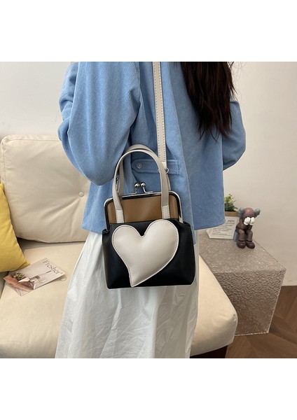 2024 Yeni Renk Eşleştirme Aşk Çanta Popüler Kadın Cep Çantası Tek Omuz Crossbody Çanta (Yurt Dışından)