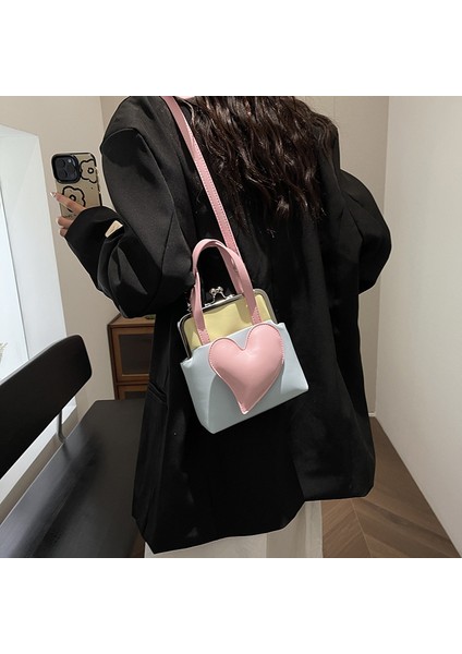 2024 Yeni Renk Eşleştirme Aşk Çanta Popüler Kadın Cep Çantası Tek Omuz Crossbody Çanta (Yurt Dışından)