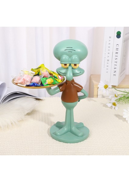 Karikatür Squidward Tepsi Yaratıcı Depolama Süsler Depolama Tepsisi Reçine El Sanatları Masaüstü Süsler Ev Süsler (Yurt Dışından) indirimleri