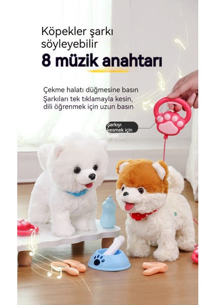 Okumayı Tekrarlayın, Konuşmayı Öğrenin, Dili Yalayın, Havlamayı Simüle Edin, Çocukların Elektrikli Oyuncağı, Köpek Yavrusu Yürürken Havlayabilir, Akıllı Evcil Köpek (Yurt Dışından)