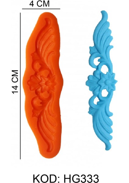 Yan Dekor Figürlü Gıda Silikon Kalıbı