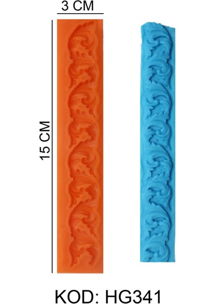 Motifli Çerçeve Kenar Figürlü Gıda Silikon Kalıbı