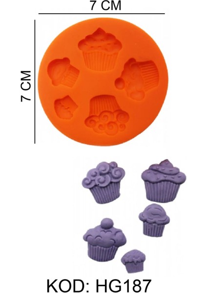 Gıda Silikon Kalıbı Cupcakeler fiyatları