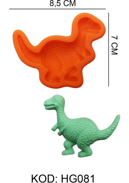 Dinazor Figürlü Gıda Silikon Kalıbı