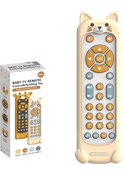 Bebek Tv Simülasyon Uzaktan Kumanda Çocuk Tv Uzaktan Kumanda Müzik Öğrenme Erken Eğitim Eğitici Bebek Oyuncakları Kauçuk Kollu (Yurt Dışından)