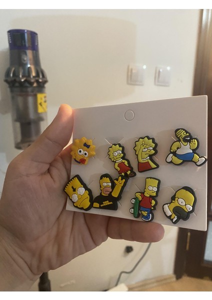 Acousticworld Simpson Crocks Terlik Süsü Jibbitz Crocs Aksesuarı 8 Adet