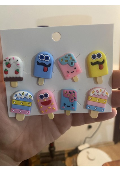 Dondurma Crocks Terlik Süsü Jibbitz Crocs Aksesuarı 8 Adet fiyatları