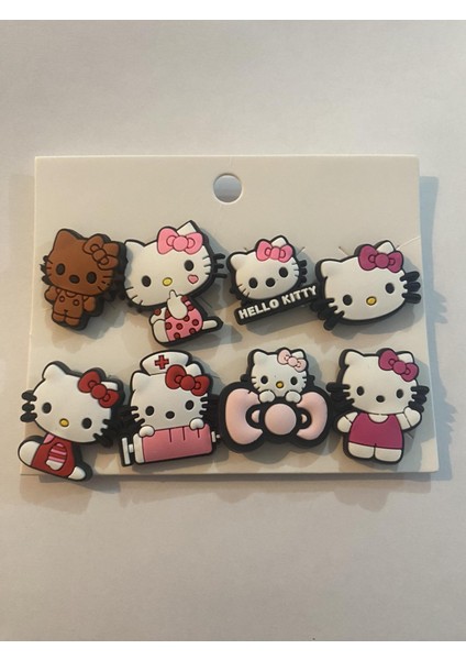 Crocs Jibbitz Terlik Süsü Hello Kitty 8 Adet