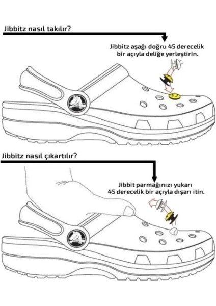 Crocs Jibbitz Terlik Süsü Hello Kitty 8 Adet