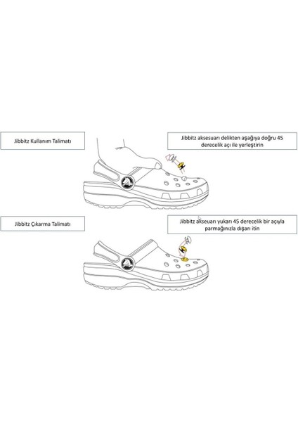 Kuromi & Melody Jibbitz 8'li Terlik Süsü Crocs ve Diğer Terliklerle Uyumlu