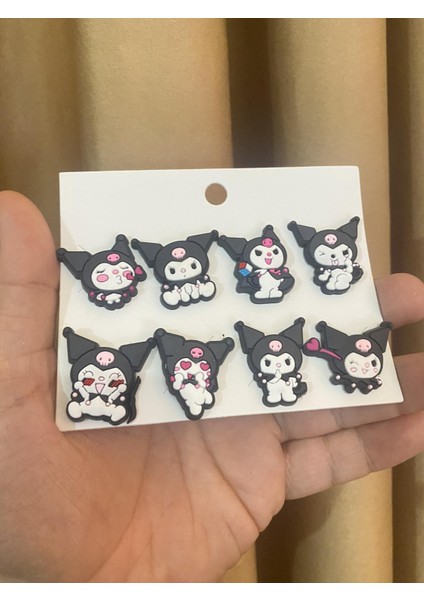 Kuromi Desen Crocks Terlik Süsü Jibbitz Crocs Aksesuarı 8 Adet fiyatları