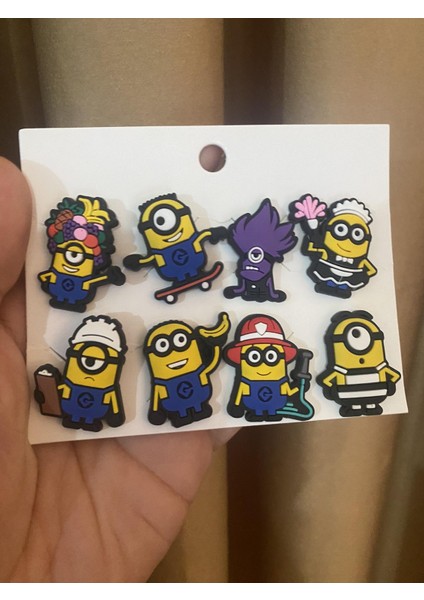 Minyonlar Minions Terlik Süsü Tüm Terlikler Uyumlu 8 Adet