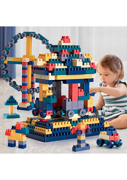 Çocuk Büyük Parçacık Yapı Taşları Montaj Oyuncak Dönme Dolap Bebek Bulmaca Diy Yapı Taşı Saklama Kutusu 520 Adet (Yurt Dışından)
