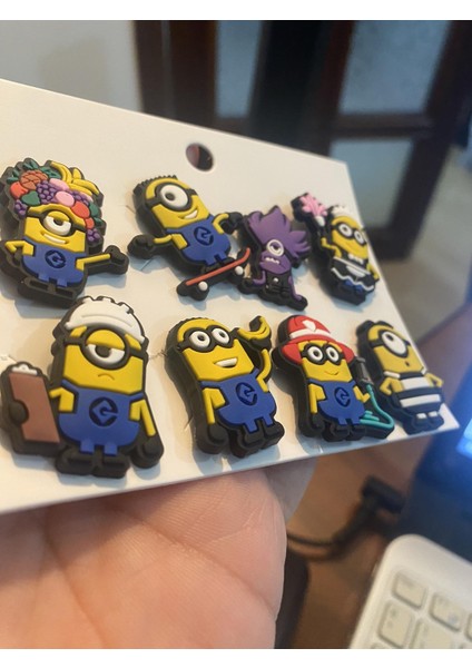 Minyonlar Minions Terlik Süsü Tüm Terlikler Uyumlu 8 Adet