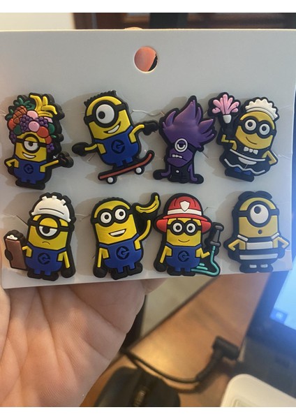 Minyonlar Minions Terlik Süsü Tüm Terlikler Uyumlu 8 Adet