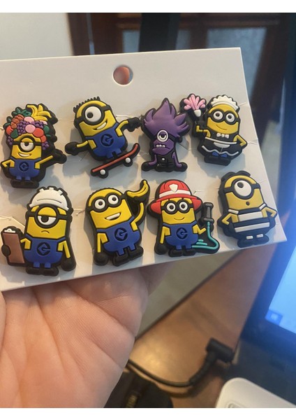 Minyonlar Minions Terlik Süsü Tüm Terlikler Uyumlu 8 Adet