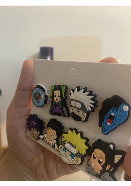 Naruto Kakashi Crocks Terlik Süsü Jibbitz Crocs Aksesuarı 8 Adet