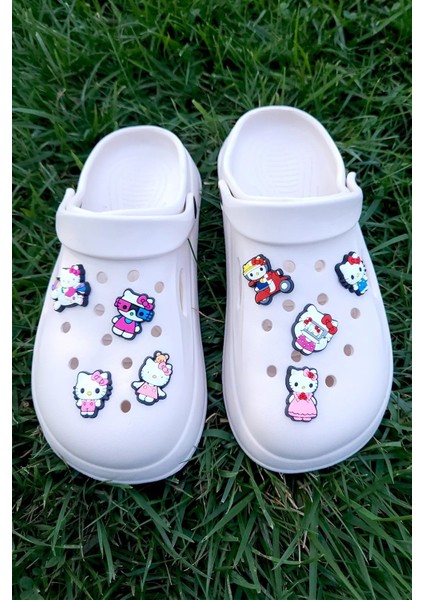Hello Kitty Crocks Terlik Süsü Jibbitz Crocs Aksesuarı 8 Adet
