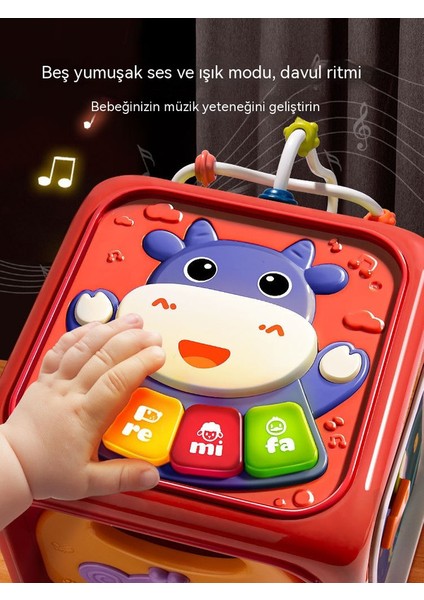 Bebek Çok Fonksiyonlu El Alkış Davul Oyuncak Eğitici Erken Çocukluk Eğitimi Bebek Heptahedron Müzik Alkış Davul (Yurt Dışından) fiyatları