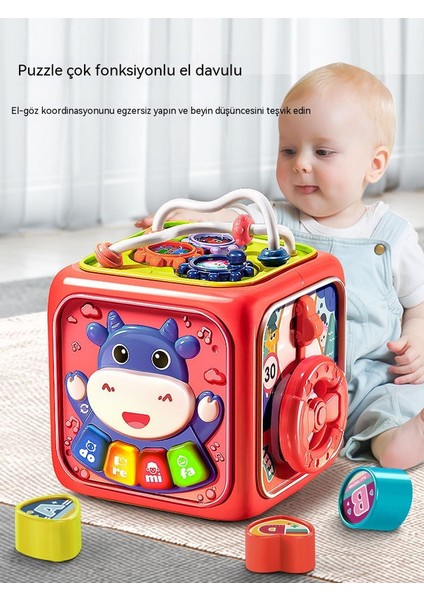 Bebek Çok Fonksiyonlu El Alkış Davul Oyuncak Eğitici Erken Çocukluk Eğitimi Bebek Heptahedron Müzik Alkış Davul (Yurt Dışından) indirimleri