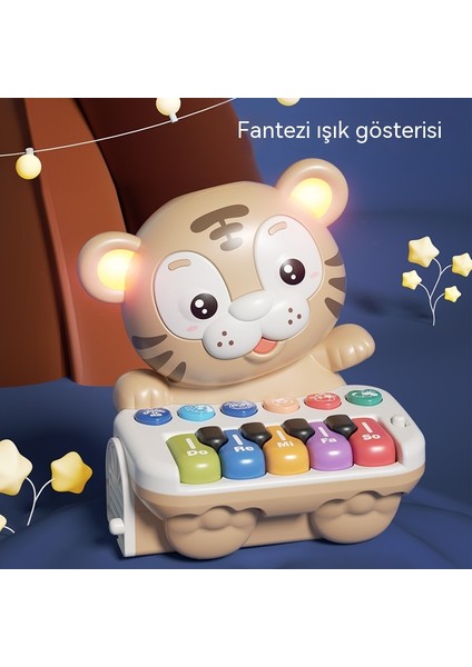 Çocuk Aydınlanma Erken Eğitim Elektronik Piyano Sevimli Kaplan Haddeleme Müzik Aydınlık Müzik Aleti Piyano Bebek Eğitici Müzik Oyuncak (Yurt Dışından) modelleri