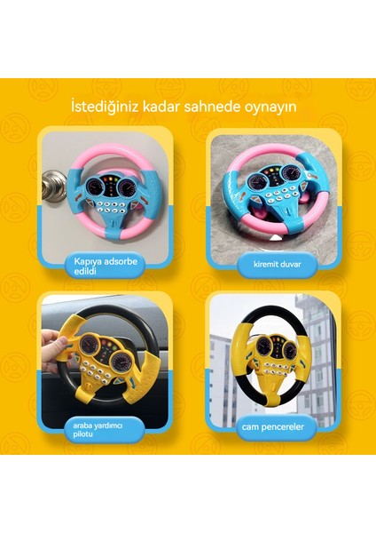 Çocuk Oyuncağı Vantuz Büyük Simüle Yardımcı Pilot Müzik Direksiyon Kapalı Bebek Erken Eğitim Eğitici Aydınlanma Oyuncak (Yurt Dışından)