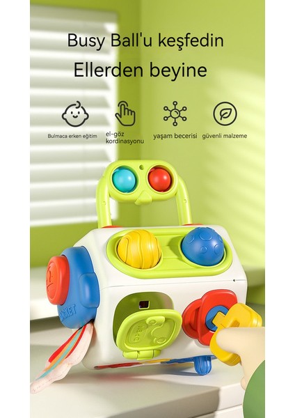 Bebek Çok Fonksiyonlu Meşgul Topu Bebek Kavrama Eğitimi El Ince Hareket Eğitimi Eğitici Erken Eğitim Oyuncak (Yurt Dışından)