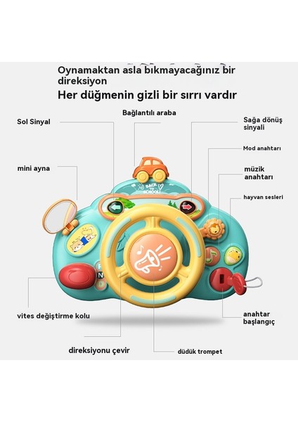 Çocuk Direksiyonu ve Yardımcı Pilot Simülasyon Araba Oyuncağı (Yurt Dışından)