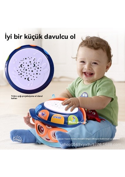 Infant And Toddler Toys Hand Drum Tumbler Parent-Child Interactive Music Story Early Education Rotating With Light Soothing Puzzle (Yurt Dışından) fiyatları