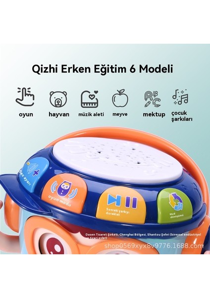 Infant And Toddler Toys Hand Drum Tumbler Parent-Child Interactive Music Story Early Education Rotating With Light Soothing Puzzle (Yurt Dışından) modelleri