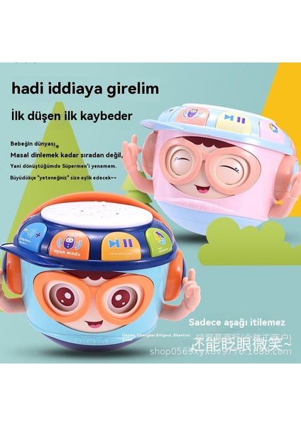 Infant And Toddler Toys Hand Drum Tumbler Parent-Child Interactive Music Story Early Education Rotating With Light Soothing Puzzle (Yurt Dışından) fırsatları